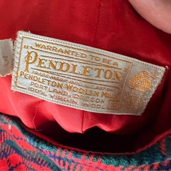 Pendleton Womens Wool Plaid Skirt Size 16 Red Black - Picture 5 of 6